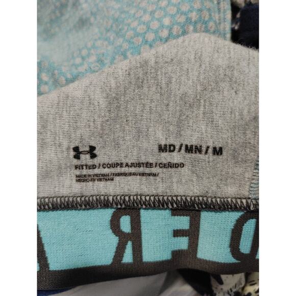 Under Armour Mid Crossback Heather Sports Bra V-Neck Light Blue Womens Size M - Picture 3 of 5